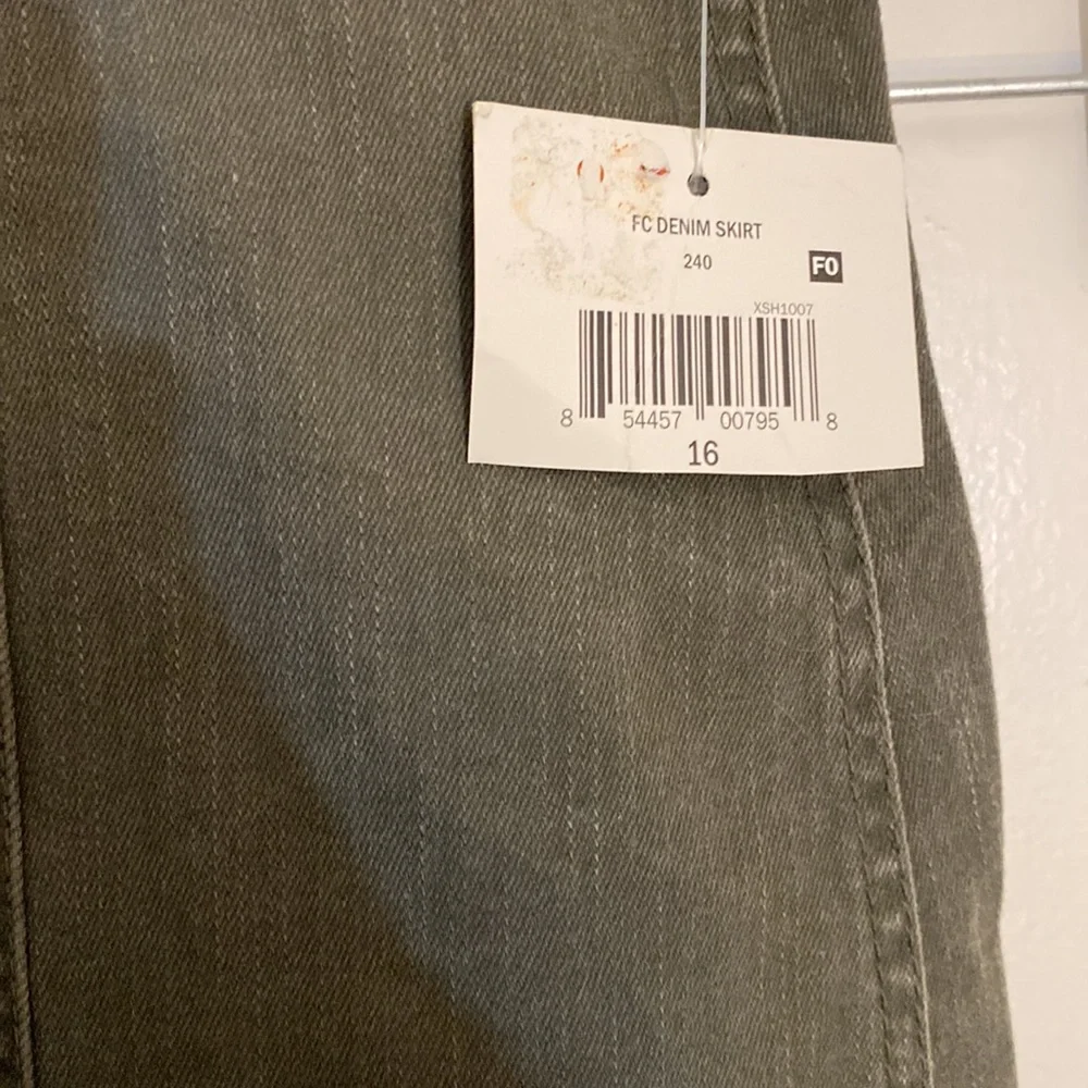 NEW FALLS CREEK HUNTER GREEN A LINE DENIM SKIRT plus size 16. - Picture 3 of 10